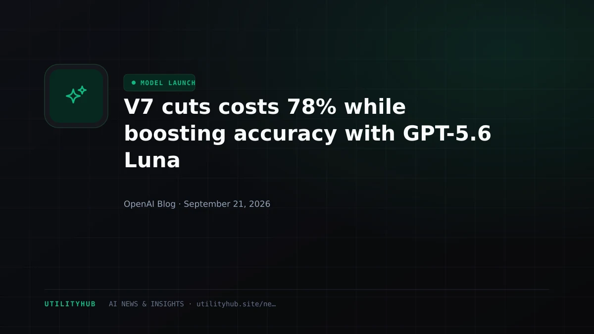 Visual reporting for V7 cuts costs 78% while boosting accuracy with GPT-5.6 Luna