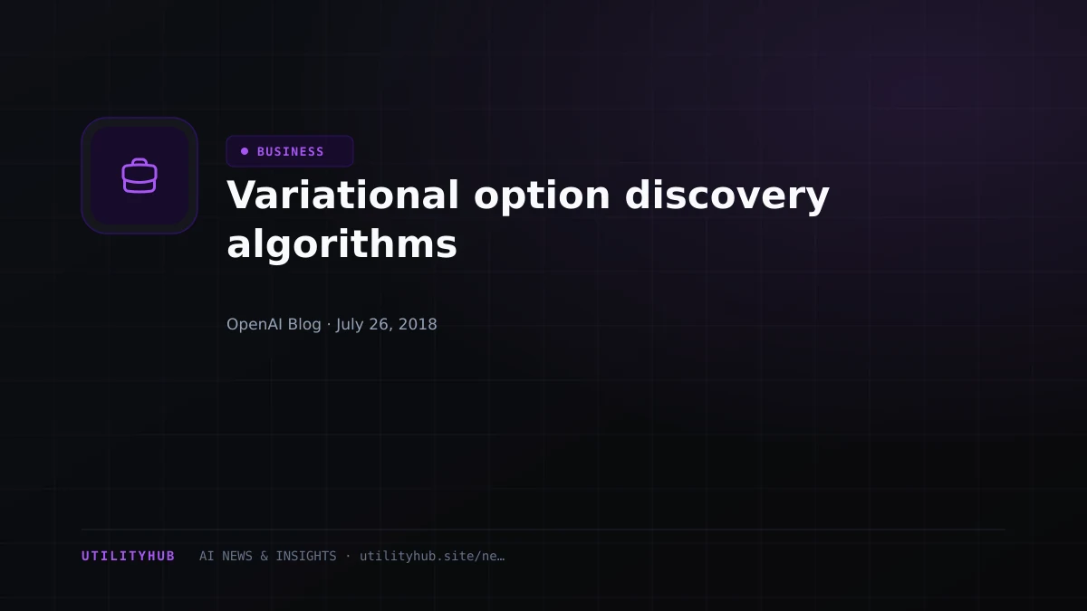 Visual reporting for Variational option discovery algorithms