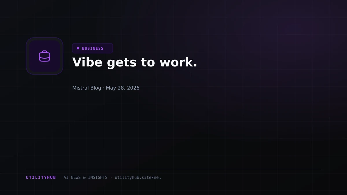 Visual for Vibe gets to work.