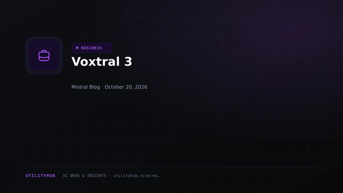Visual reporting for Voxtral 3