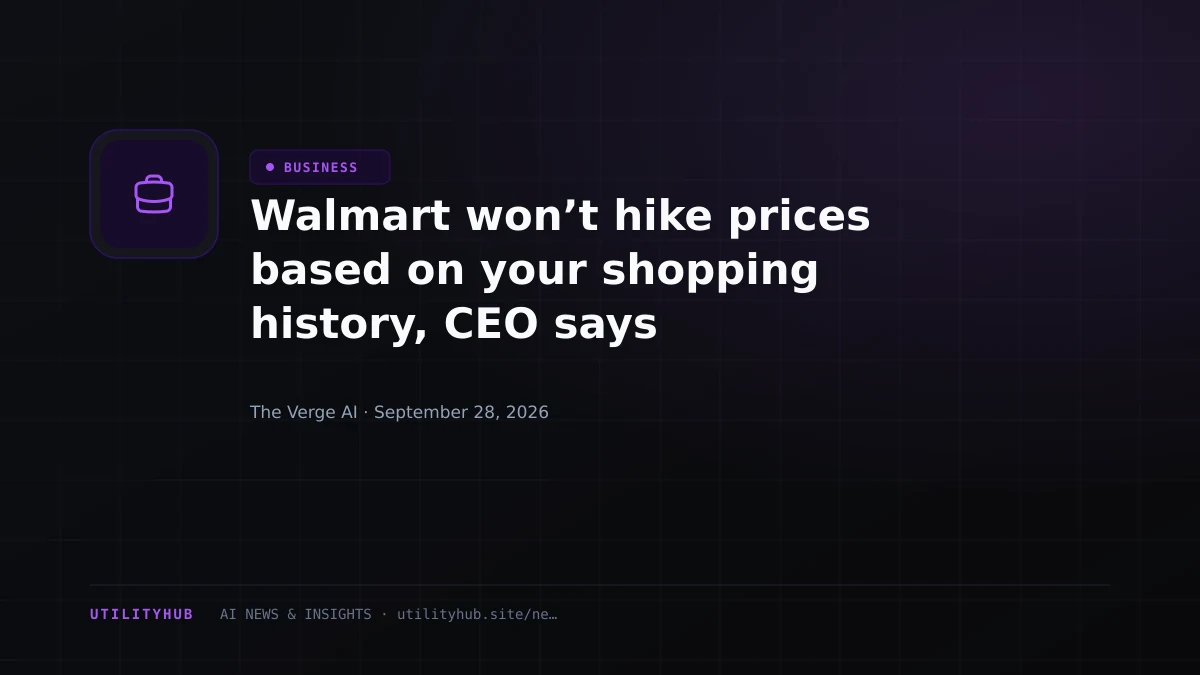 Visual for Walmart won’t hike prices based on your shopping history, CEO says