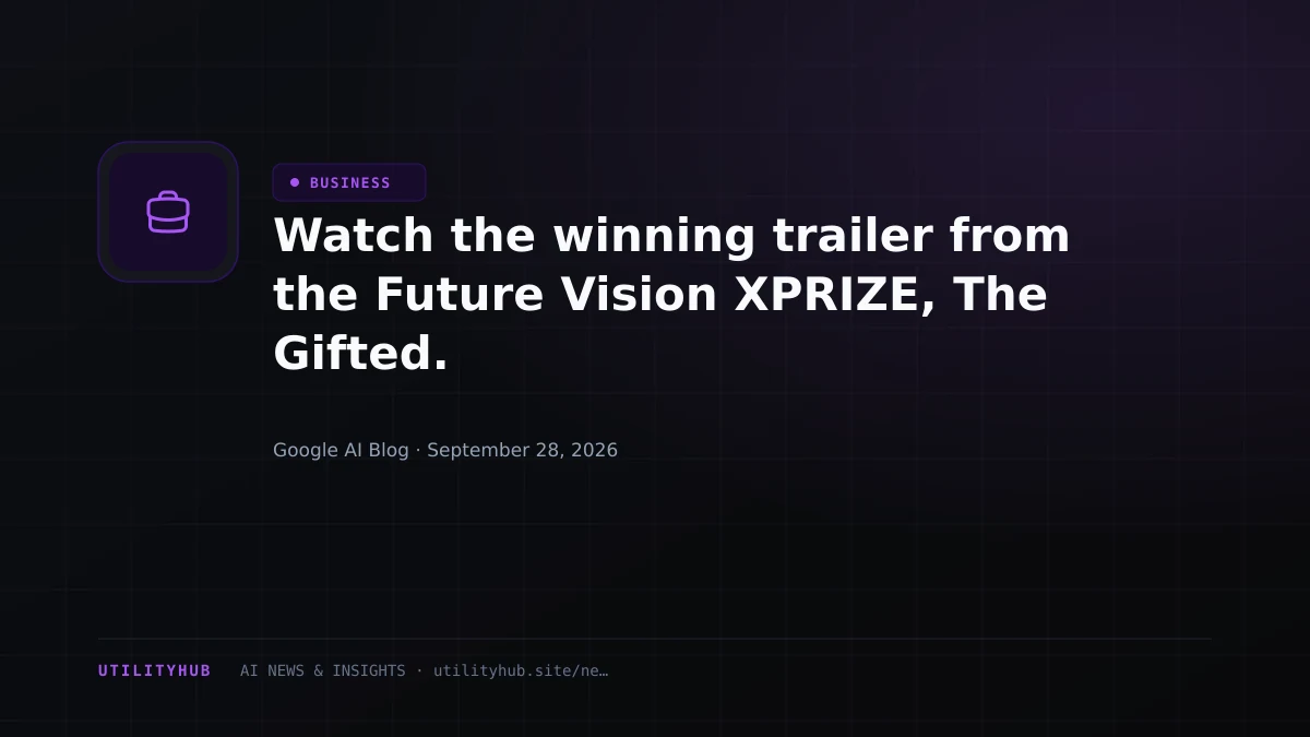 Watch the winning trailer from the Future Vision XPRIZE, The Gifted.