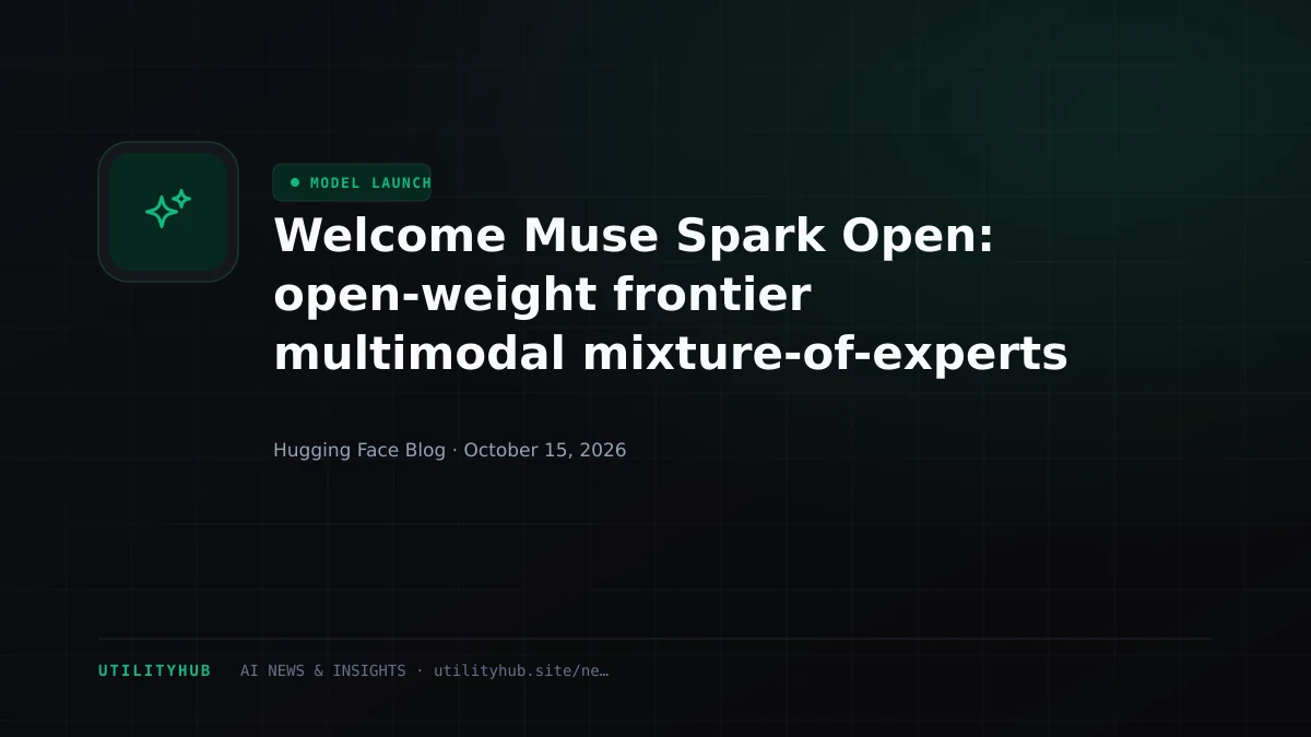 Welcome Muse Spark Open: open-weight frontier multimodal mixture-of-experts model from Meta