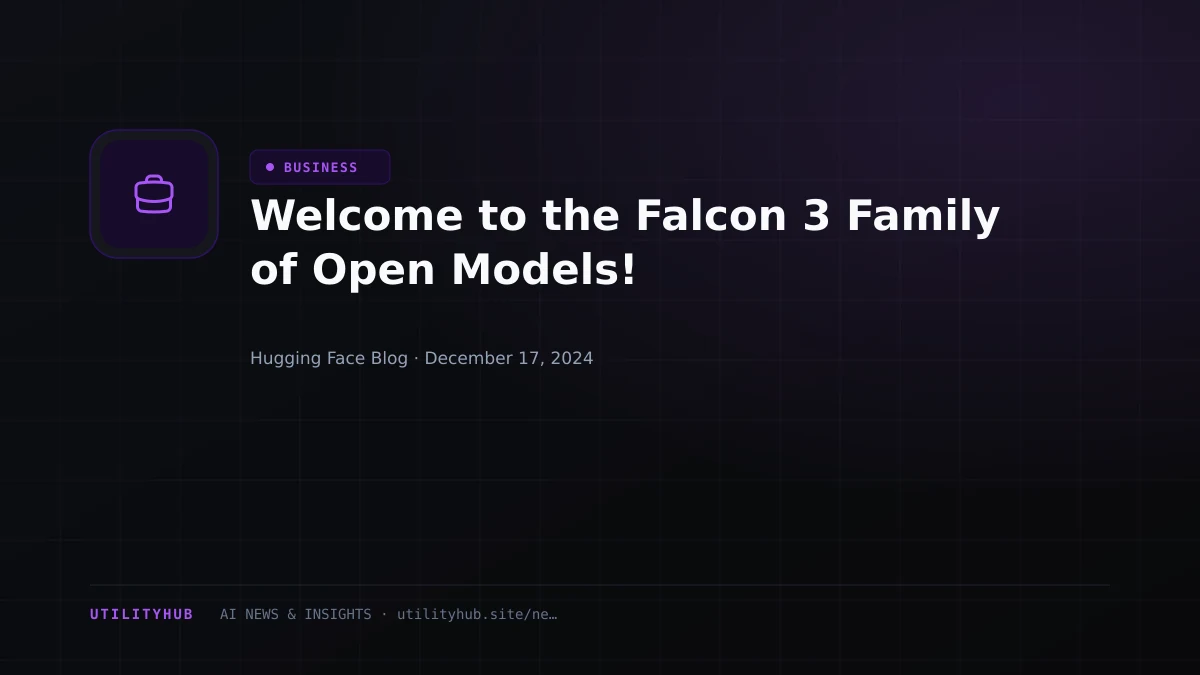 Visual reporting for Welcome to the Falcon 3 Family of Open Models!