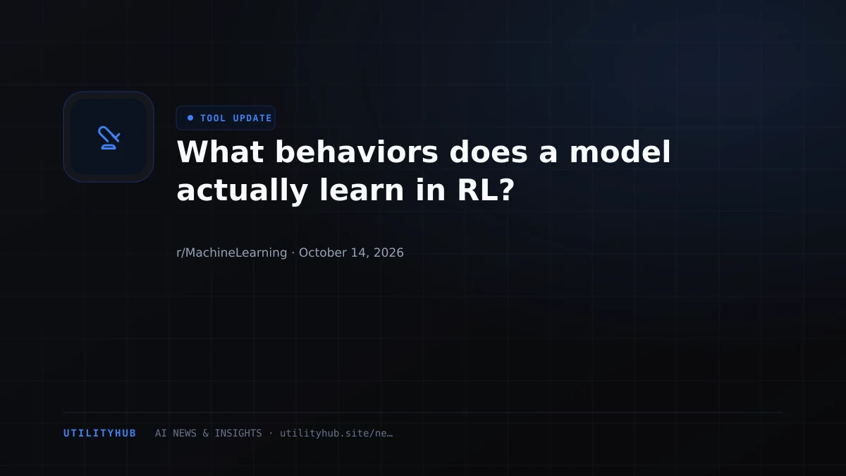 What behaviors does a model actually learn in RL?