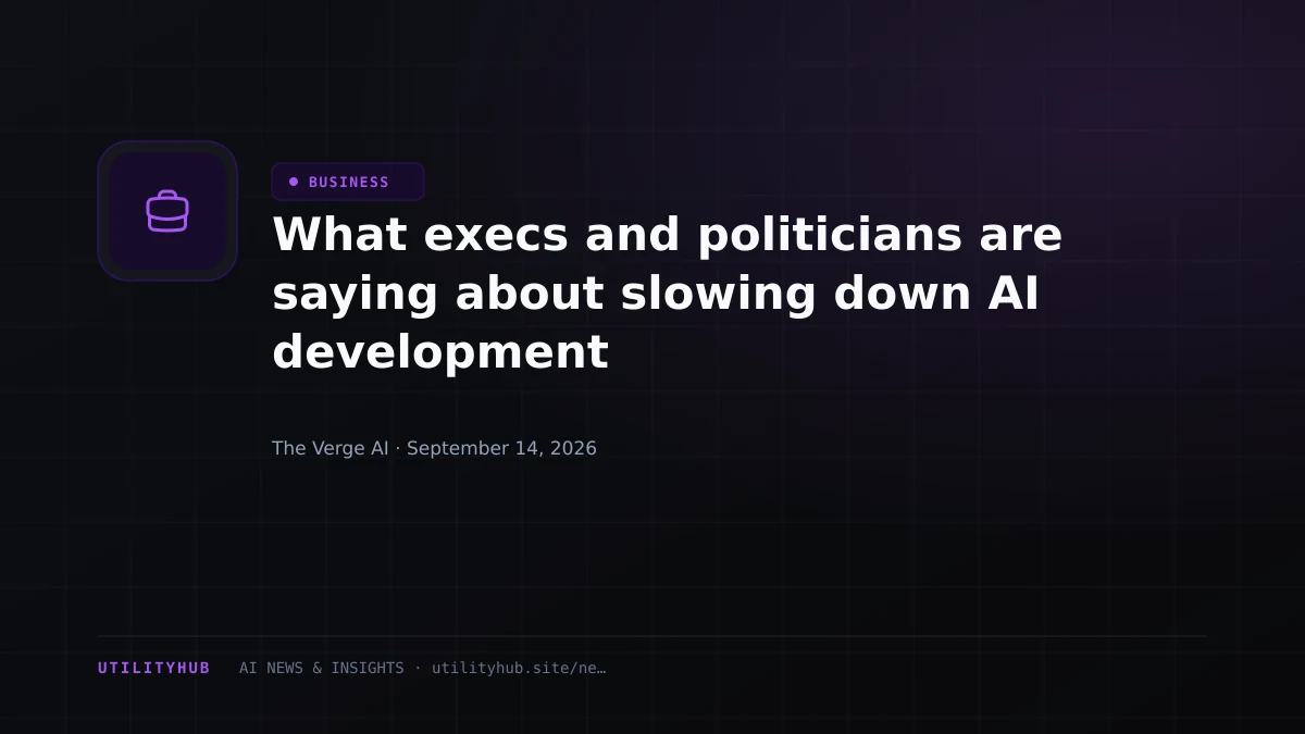 Visual for What execs and politicians are saying about slowing down AI development