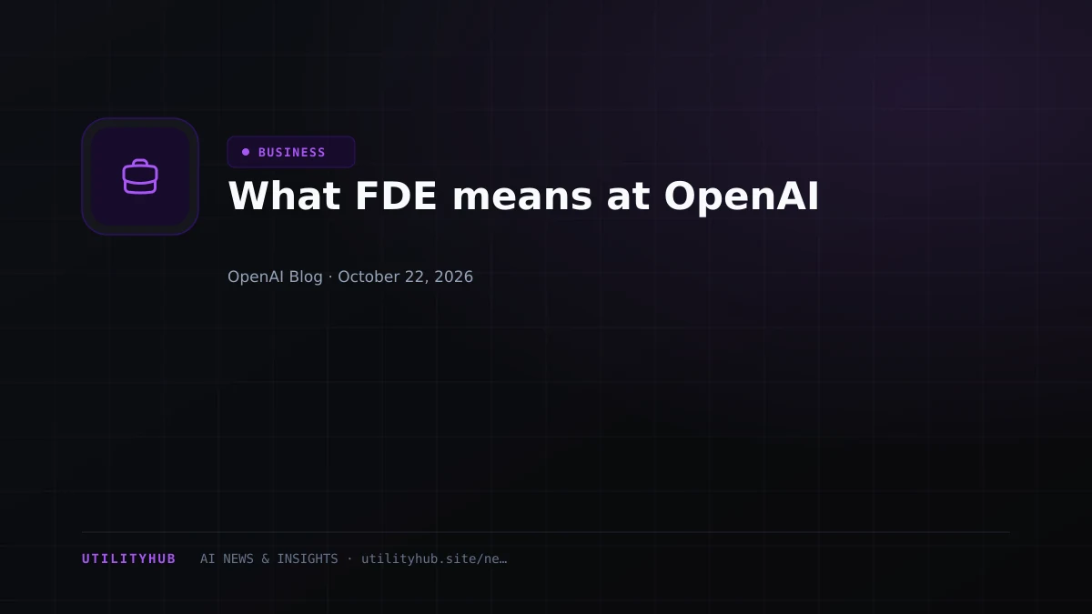 Visual reporting for What FDE means at OpenAI