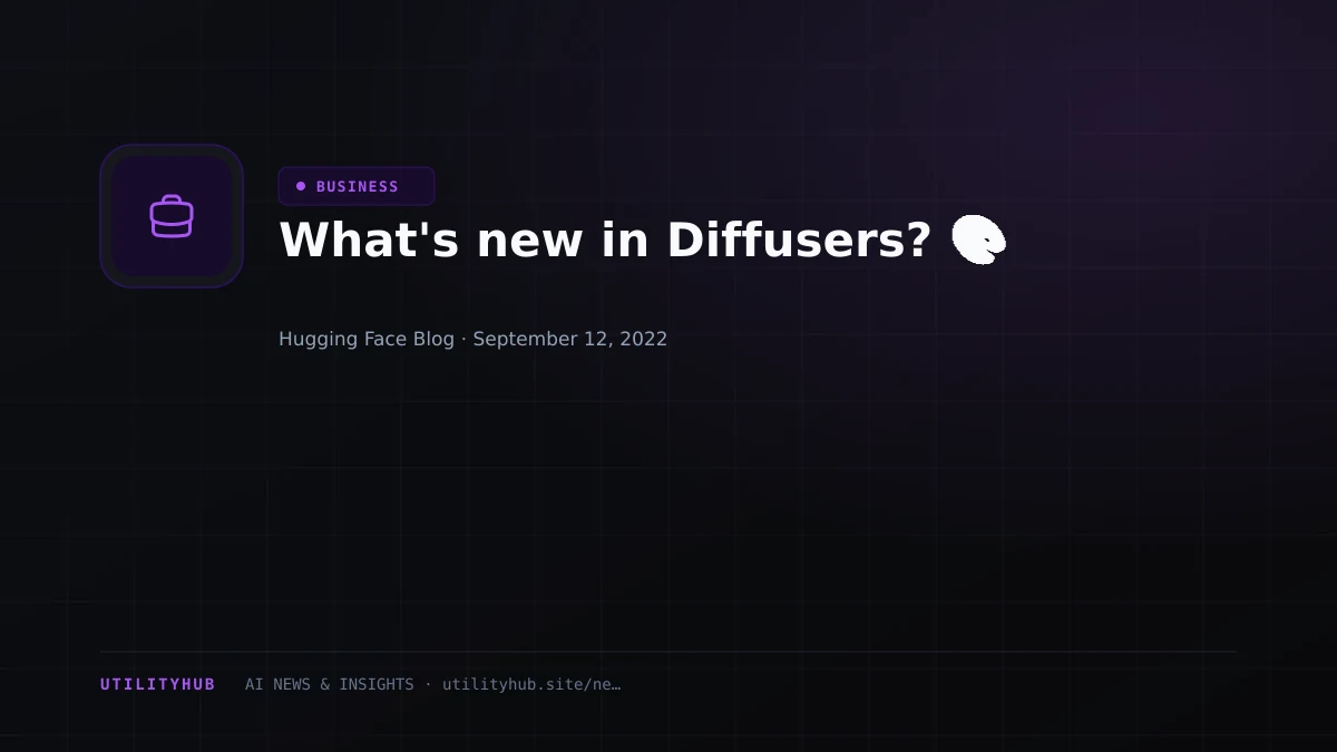 Visual reporting for What's new in Diffusers? 🎨
