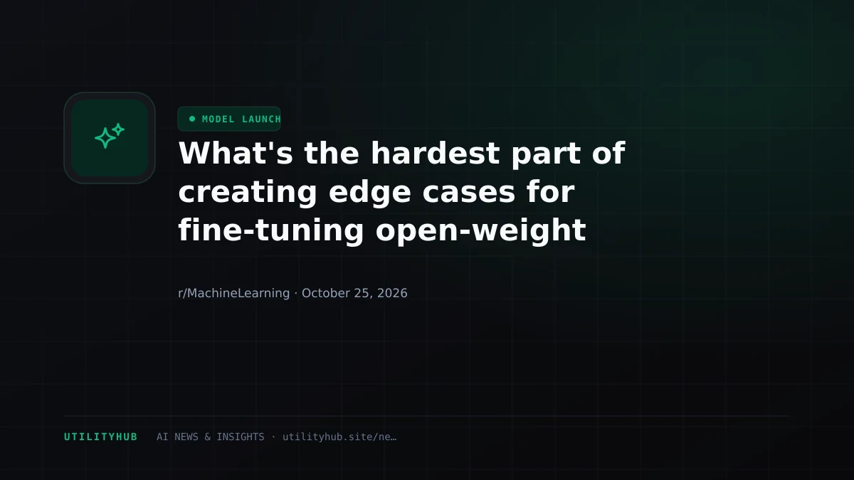 What's the hardest part of creating edge cases for fine-tuning open-weight models?
