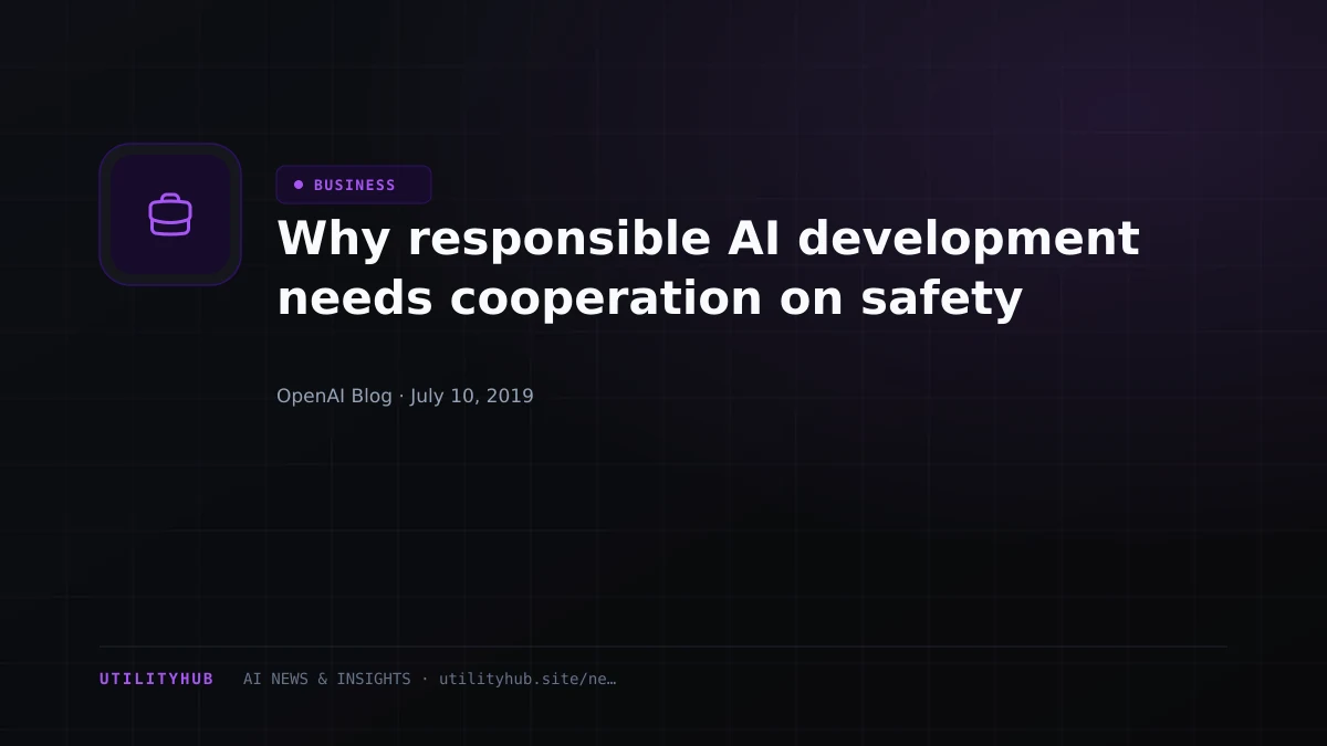 Visual reporting for Why responsible AI development needs cooperation on safety
