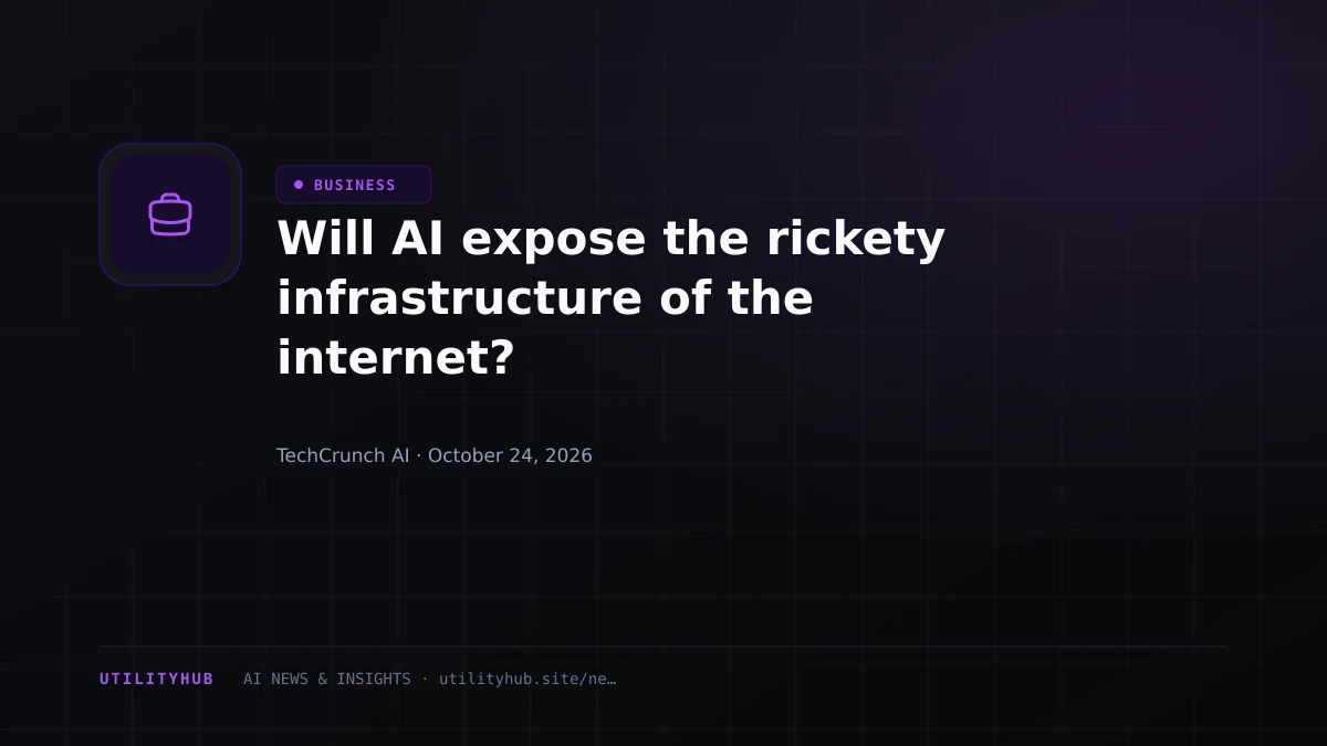 Visual reporting for Will AI expose the rickety infrastructure of the internet?