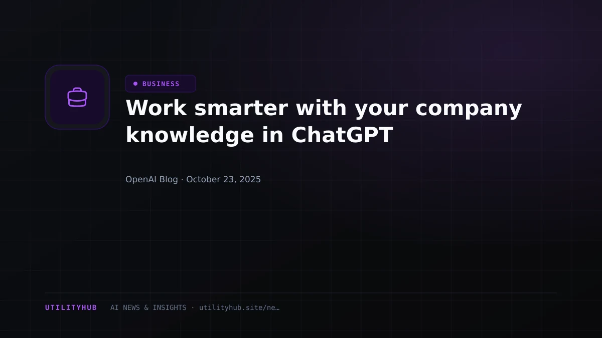 Visual for Work smarter with your company knowledge in ChatGPT
