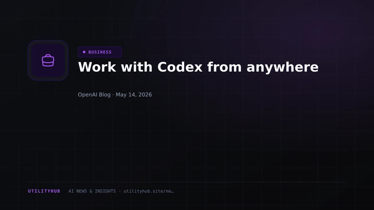 Visual for Work with Codex from anywhere