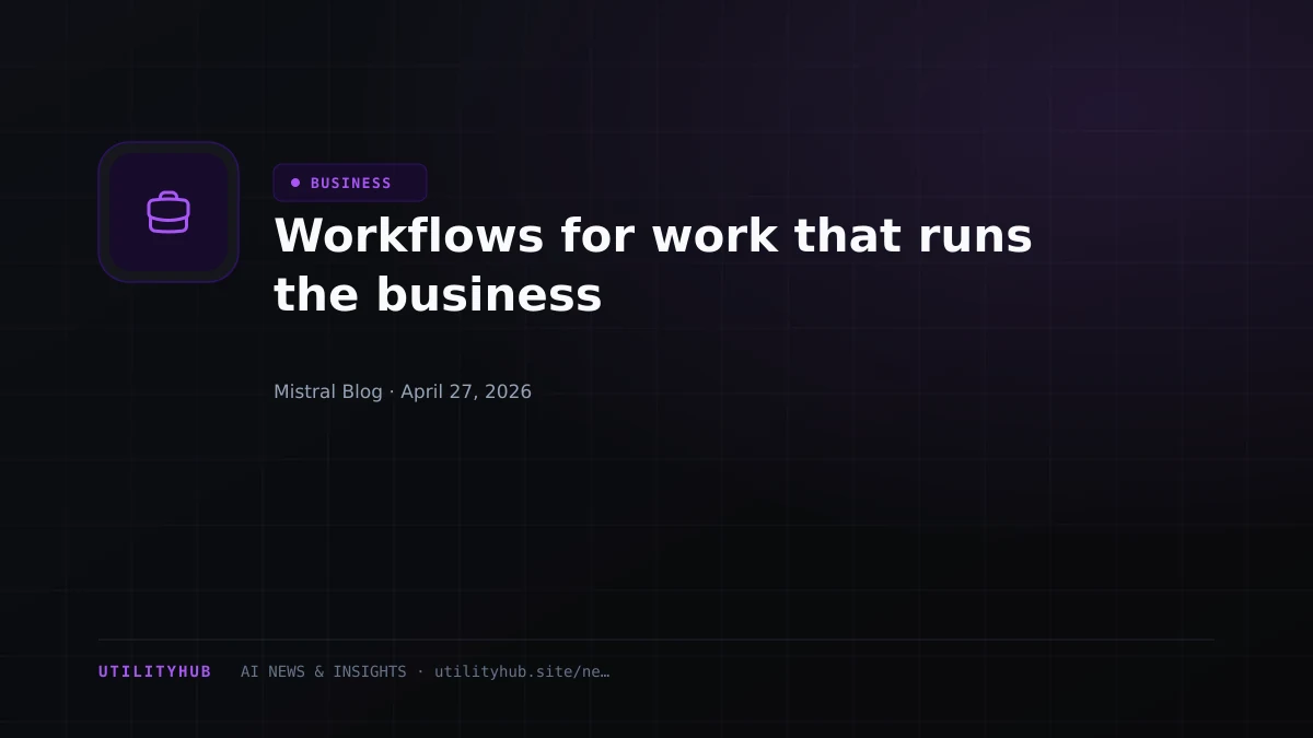 Visual for Workflows for work that runs the business