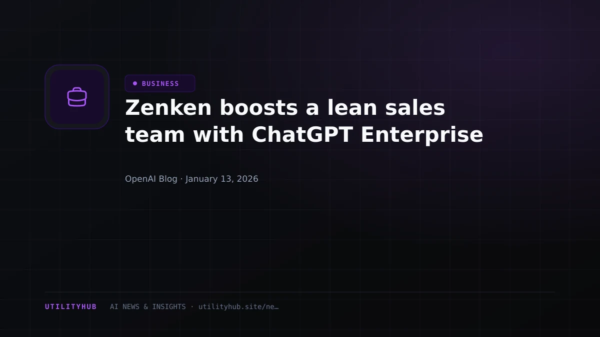 Visual for Zenken boosts a lean sales team with ChatGPT Enterprise