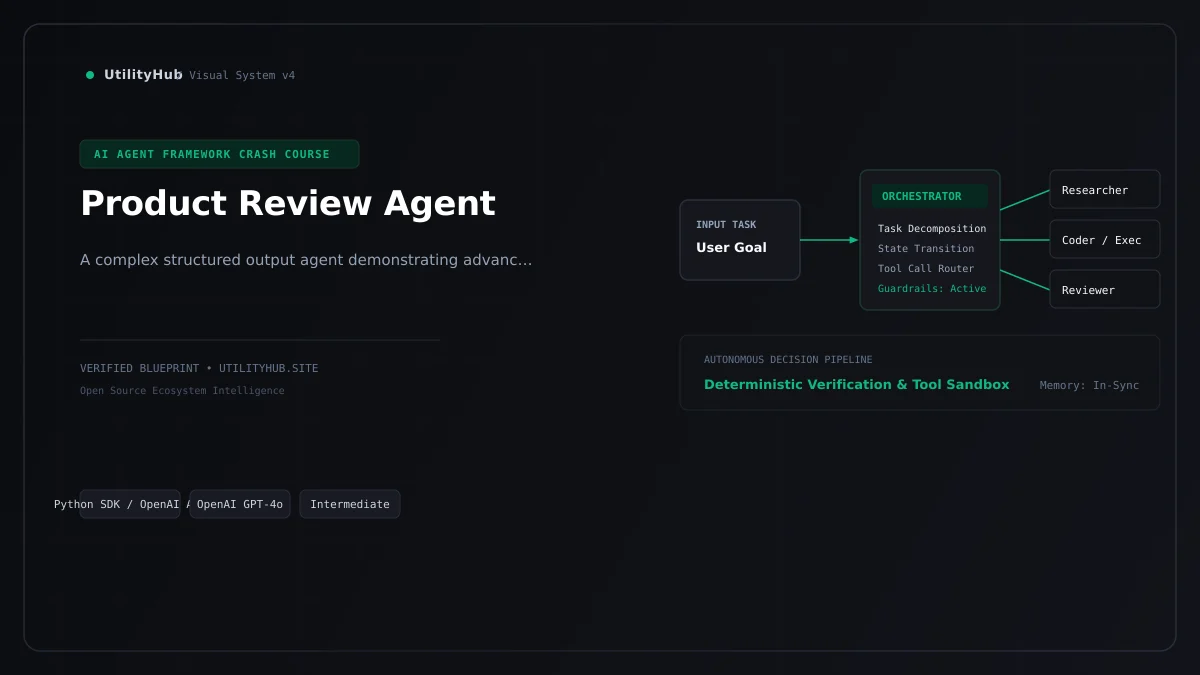 Technical blueprint for Product Review Agent