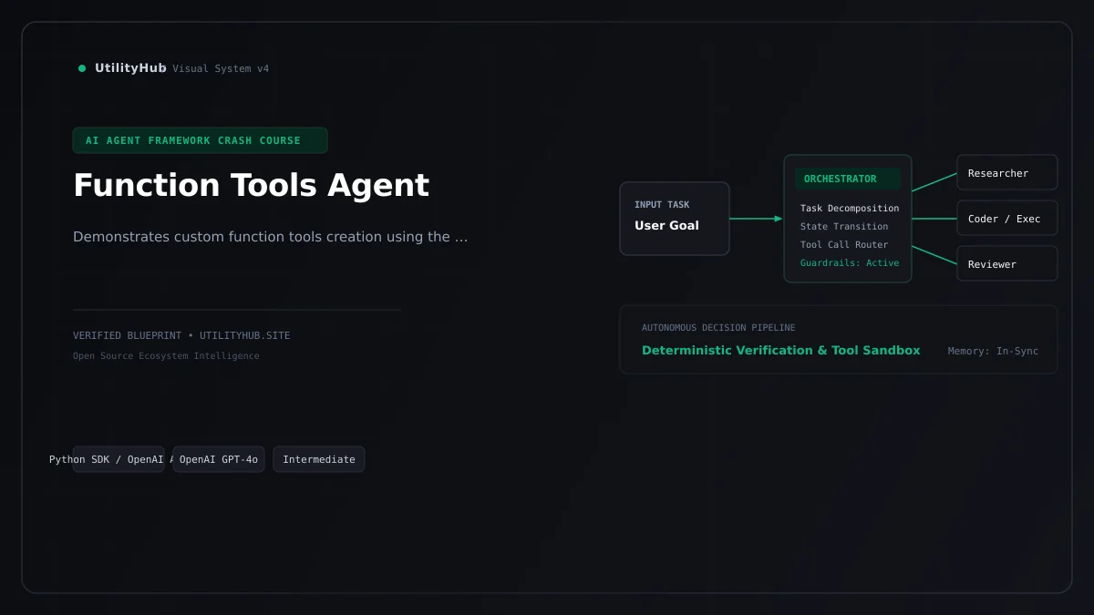 Technical blueprint for Function Tools Agent