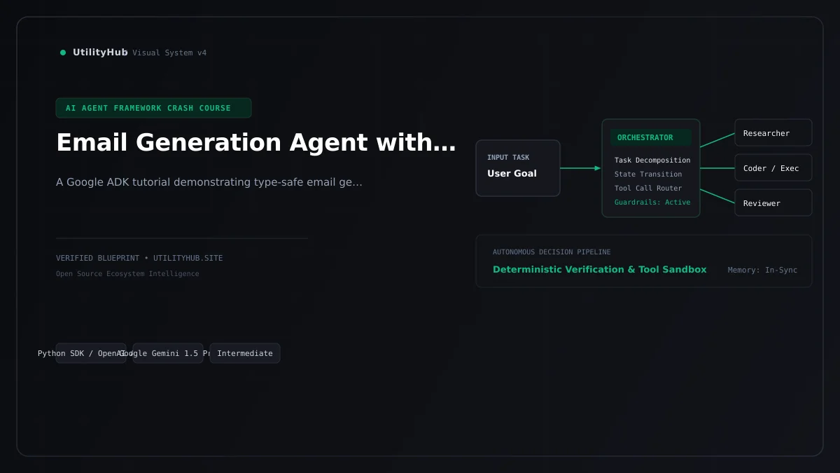 Technical blueprint for Email Generation Agent with Structured Output