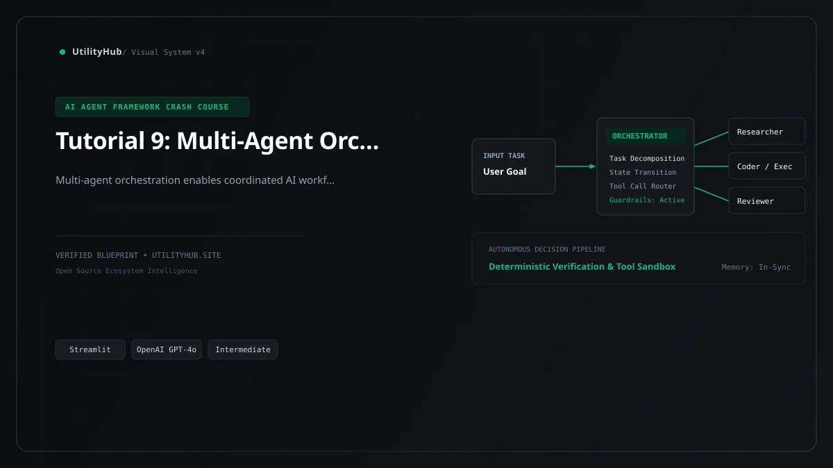 Technical blueprint for Tutorial 9: Multi-Agent Orchestration