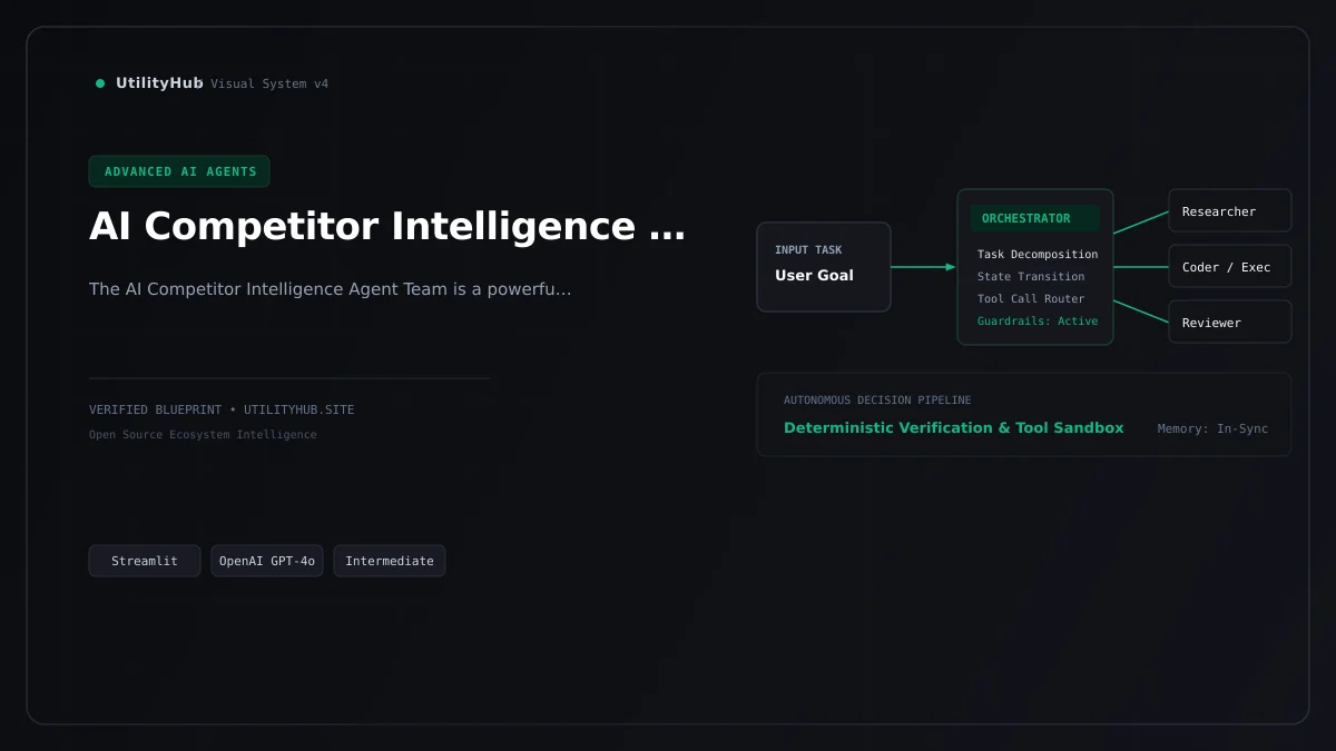 Technical blueprint for AI Competitor Intelligence Agent Team