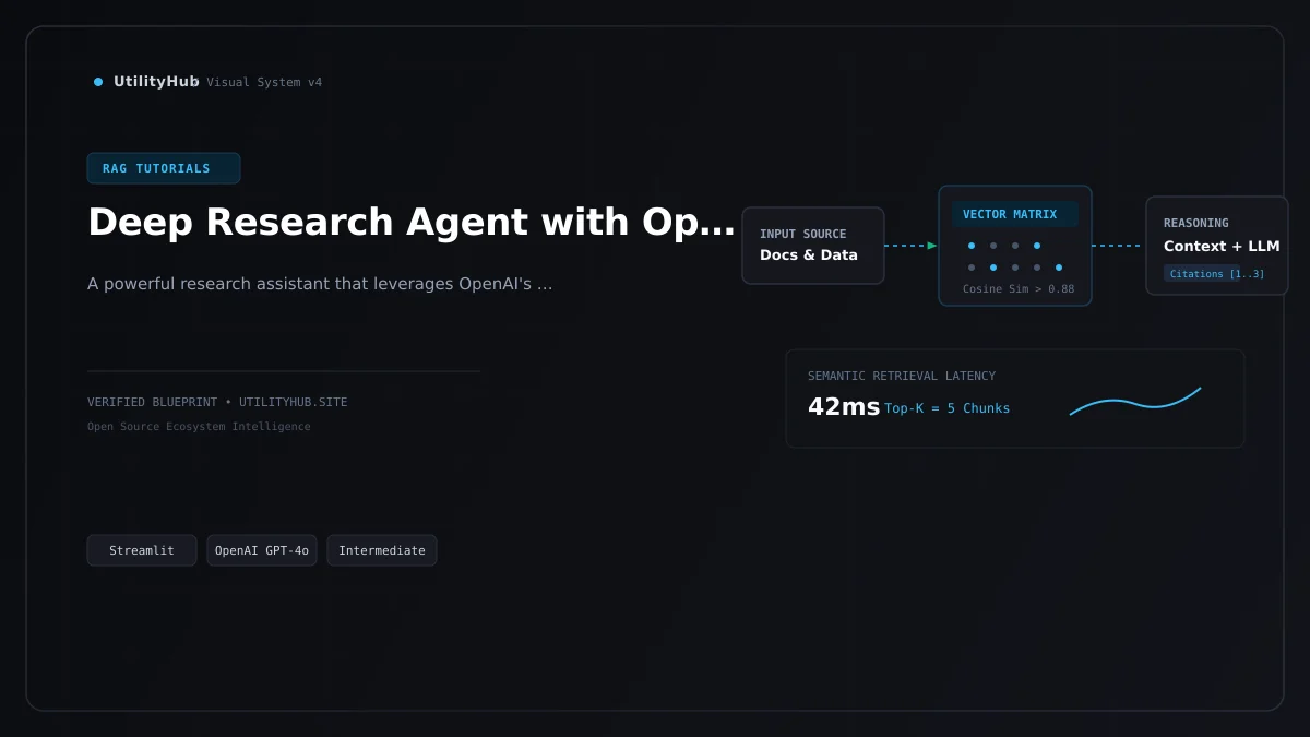 Technical blueprint for Deep Research Agent with OpenAI Agents SDK and Firecrawl
