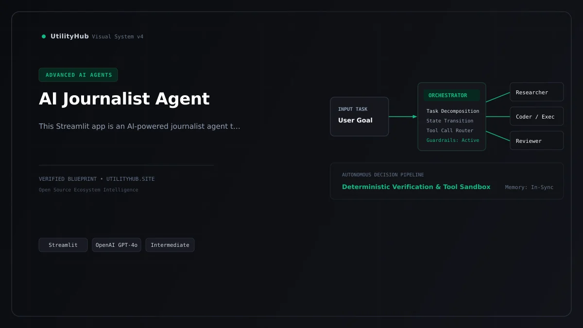 Technical blueprint for AI Journalist Agent