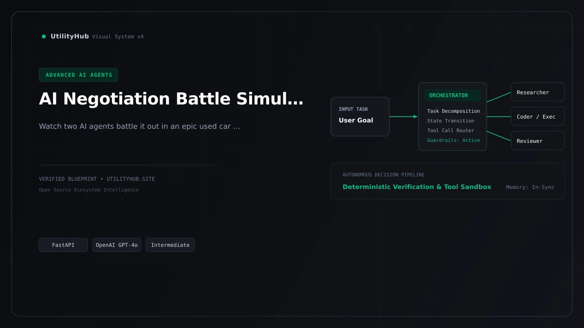 Technical blueprint for AI Negotiation Battle Simulator