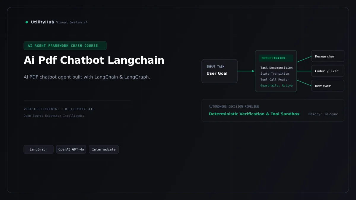 Technical architecture and workflow blueprint for Ai Pdf Chatbot Langchain