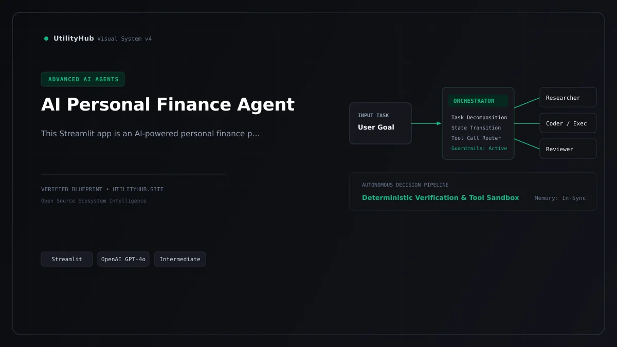 Technical blueprint for AI Personal Finance Agent