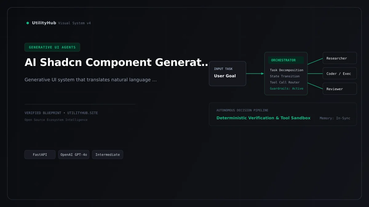 Technical blueprint for AI Shadcn Component Generator