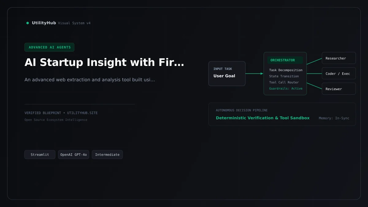 Technical blueprint for AI Startup Insight with Firecrawl FIRE-1 Agent