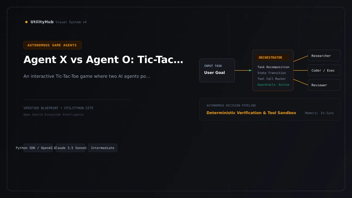 Technical blueprint for Agent X vs Agent O: Tic-Tac-Toe Game