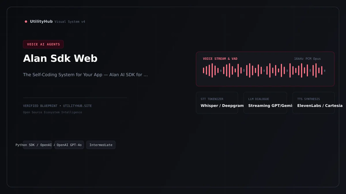 Technical architecture and workflow blueprint for Alan Sdk Web