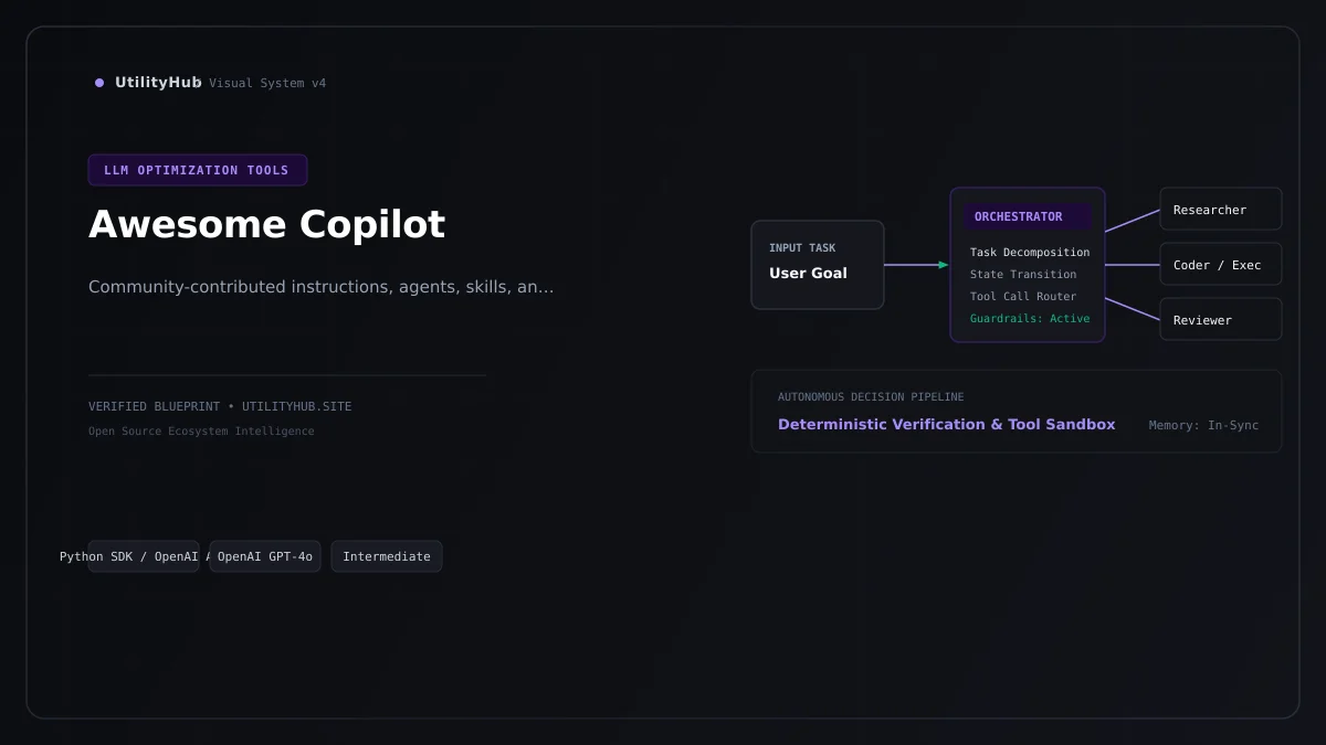 Technical architecture and workflow blueprint for Awesome Copilot