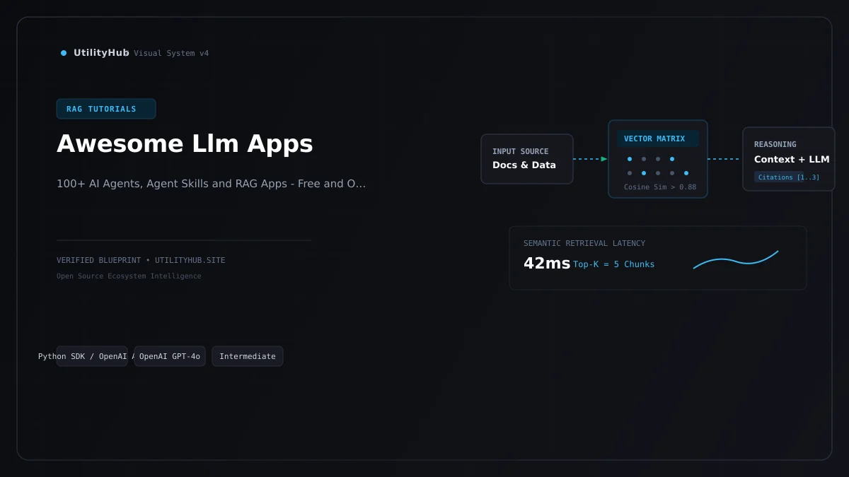 Technical architecture and workflow blueprint for Awesome Llm Apps