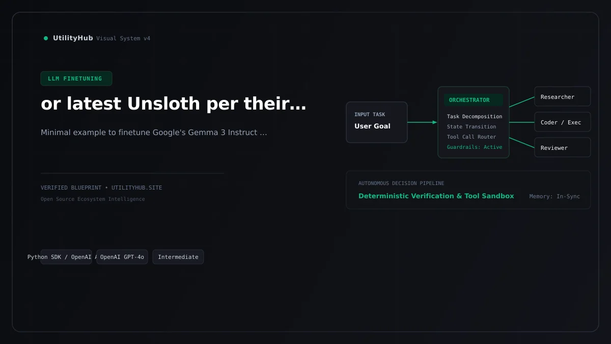 Technical blueprint for or latest Unsloth per their guidance