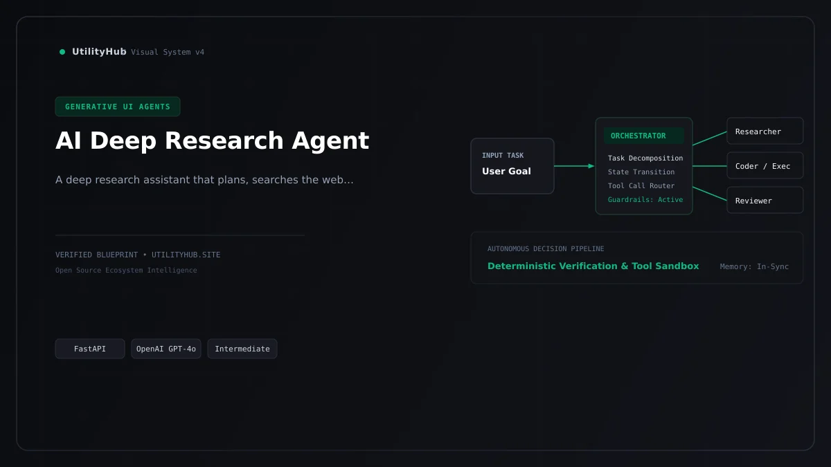 Technical blueprint for AI Deep Research Agent