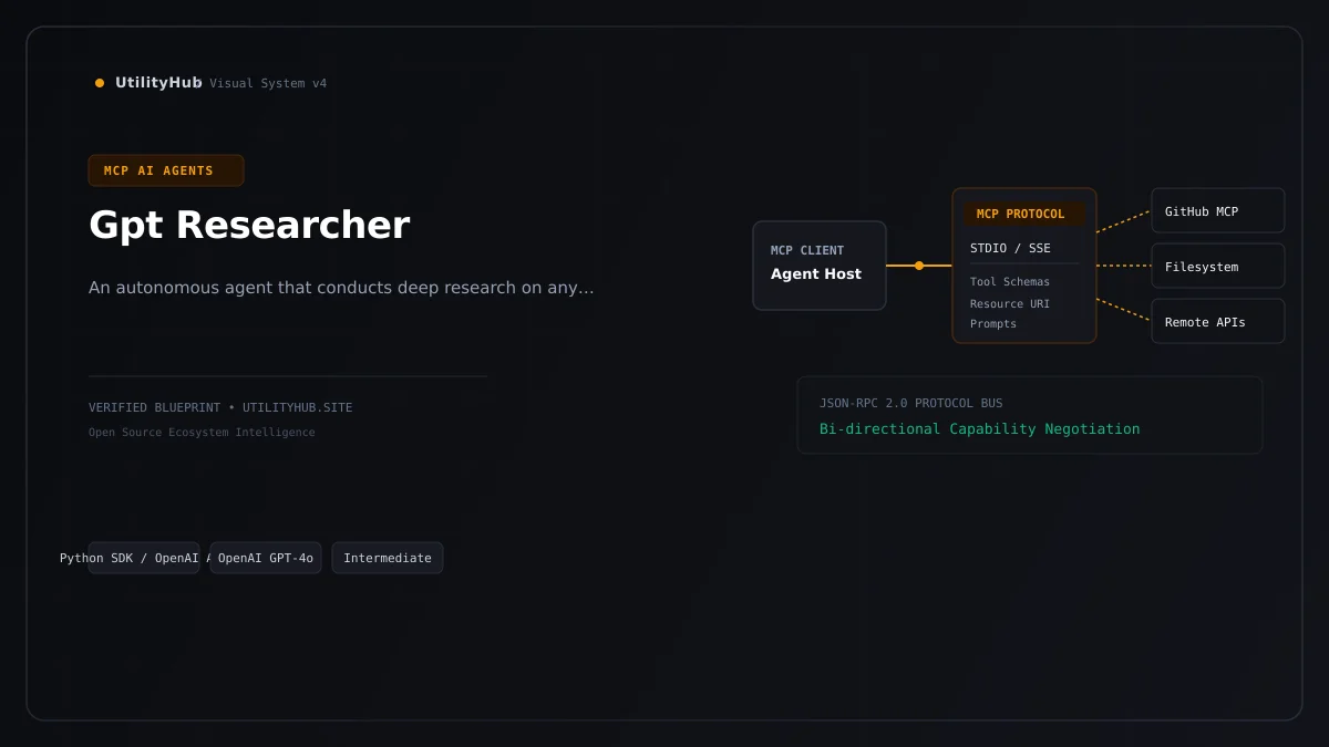 Technical architecture and workflow blueprint for Gpt Researcher