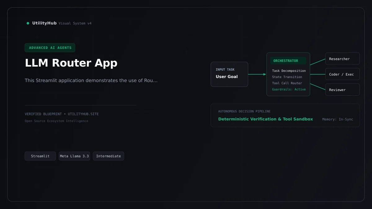 Technical blueprint for LLM Router App