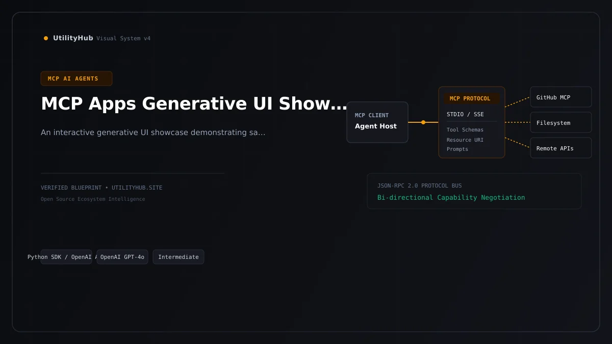 Technical blueprint for MCP Apps Generative UI Showcase