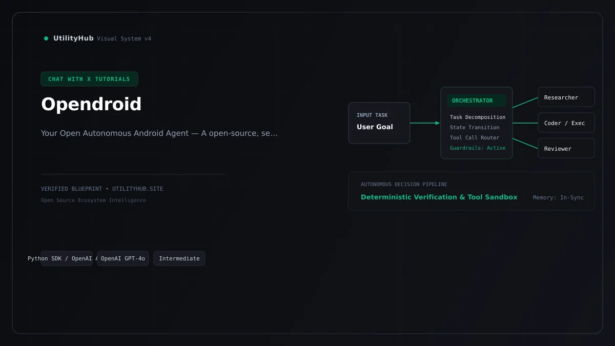Technical architecture and workflow blueprint for Opendroid