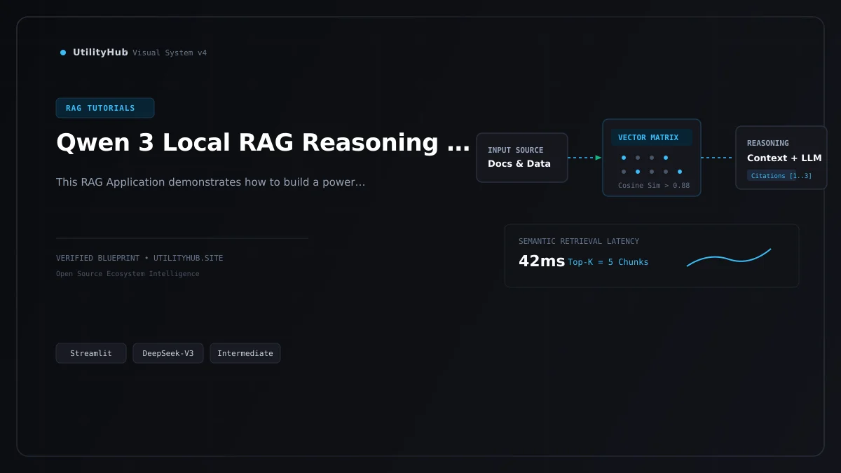 Technical blueprint for Qwen 3 Local RAG Reasoning Agent