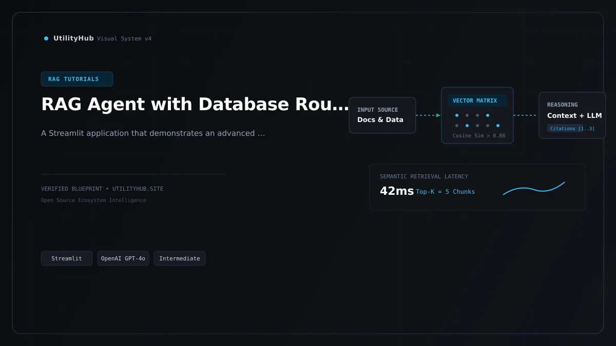 Technical blueprint for RAG Agent with Database Routing