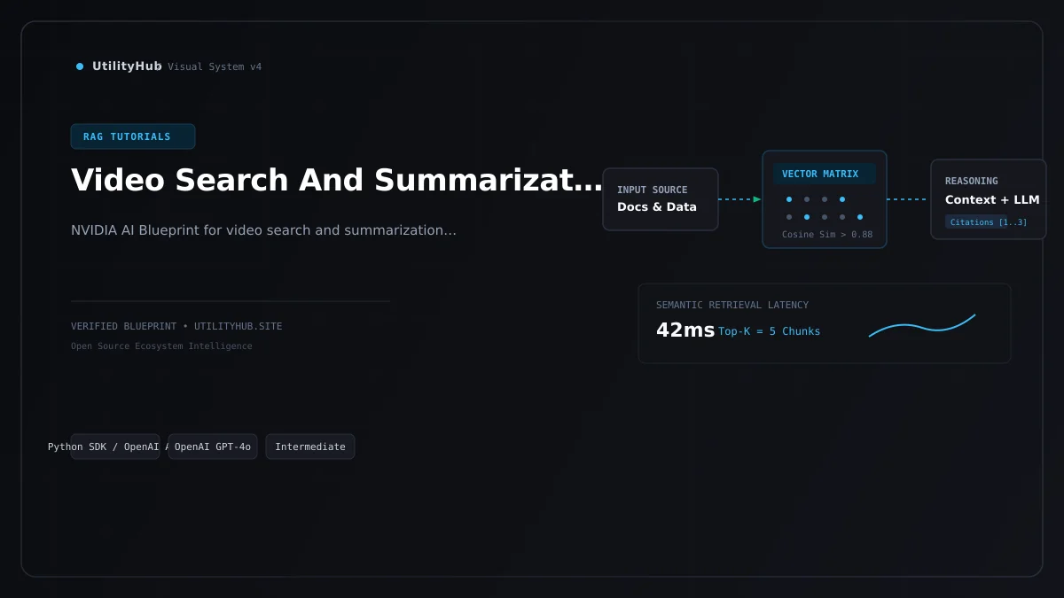 Technical architecture and workflow blueprint for Video Search And Summarization