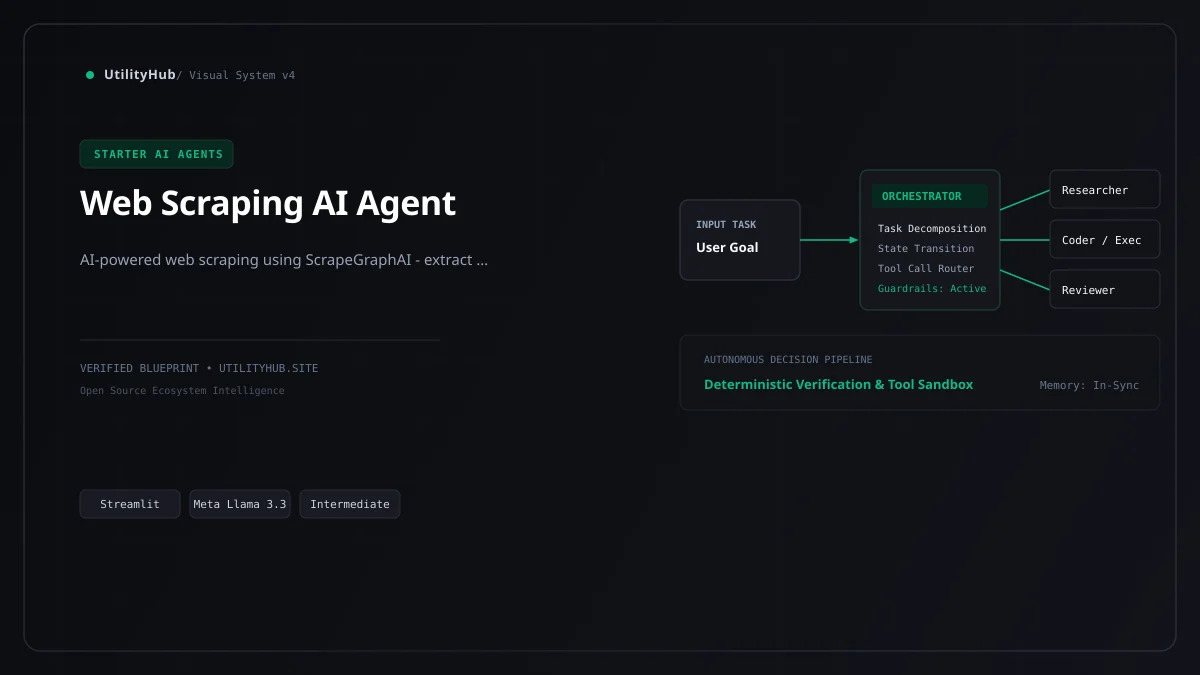 Technical architecture and workflow blueprint for Web Scraping AI Agent