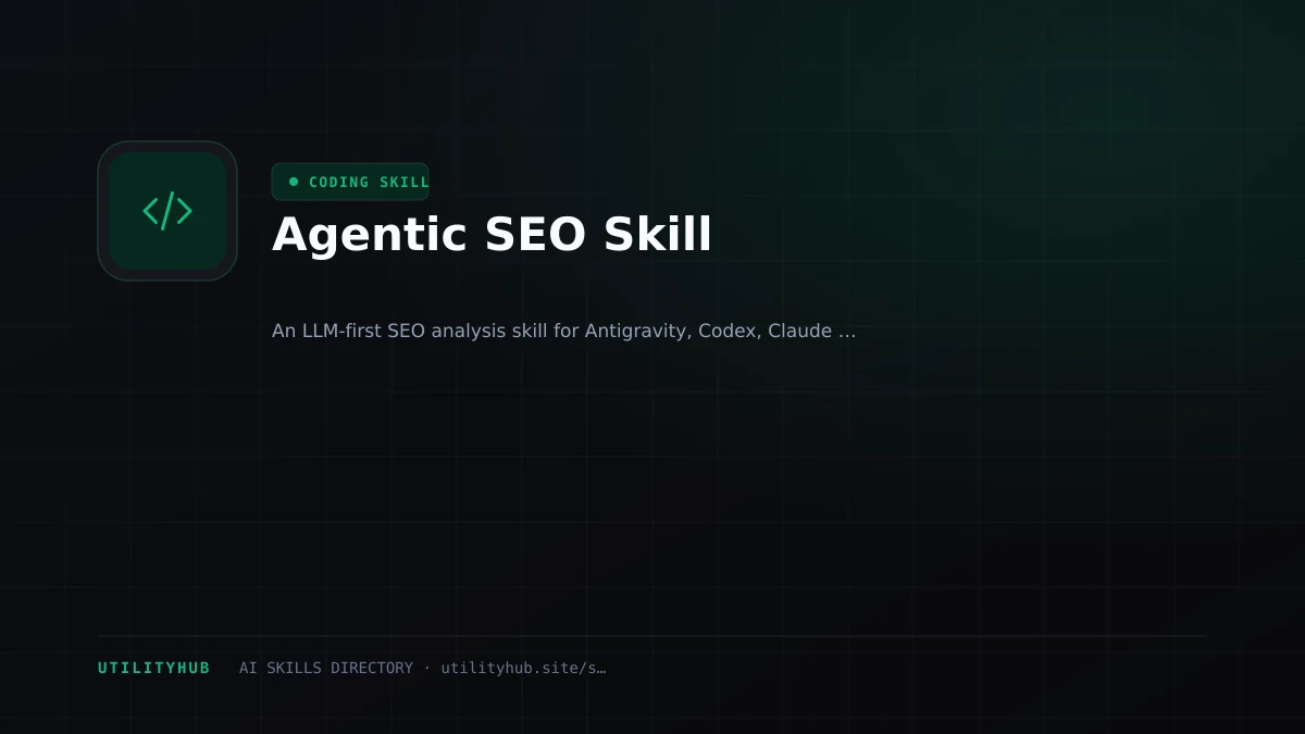 Visual setup and architecture guide for Agentic SEO Skill