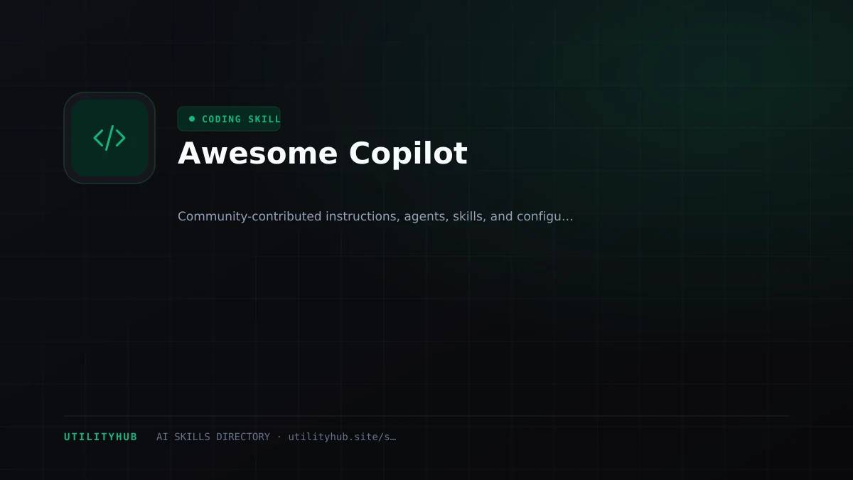 Visual setup and architecture guide for Awesome Copilot