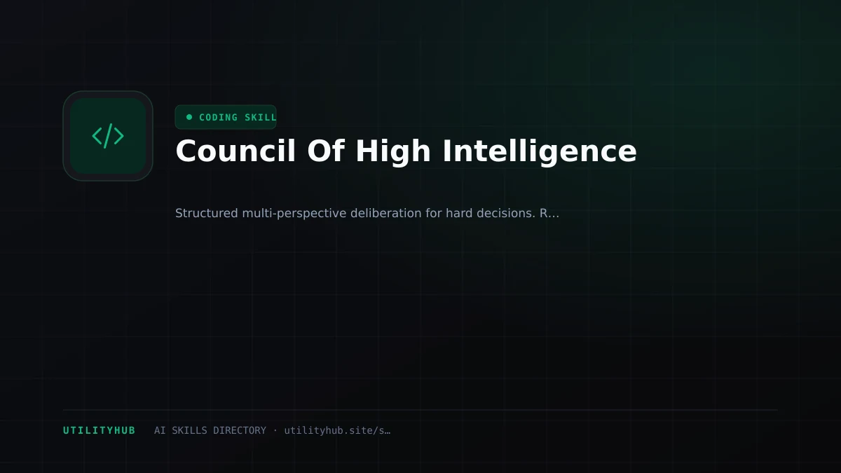 Visual setup and architecture guide for Council Of High Intelligence