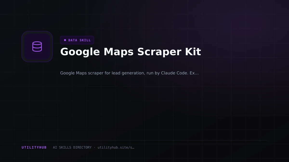 Visual setup and architecture guide for Google Maps Scraper Kit