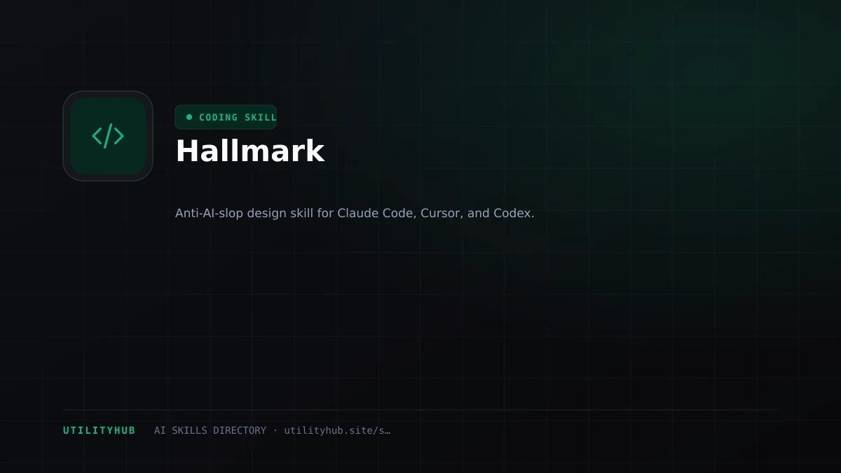 Visual setup and architecture guide for Hallmark